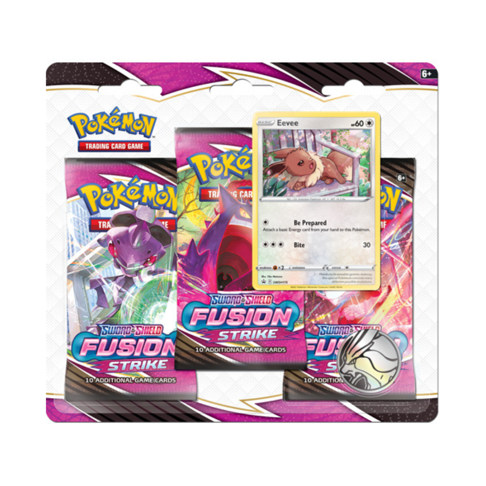 Pokemon TCG: Sword & Shield – Fusion Strike Triple Blister Pack (Eevee)