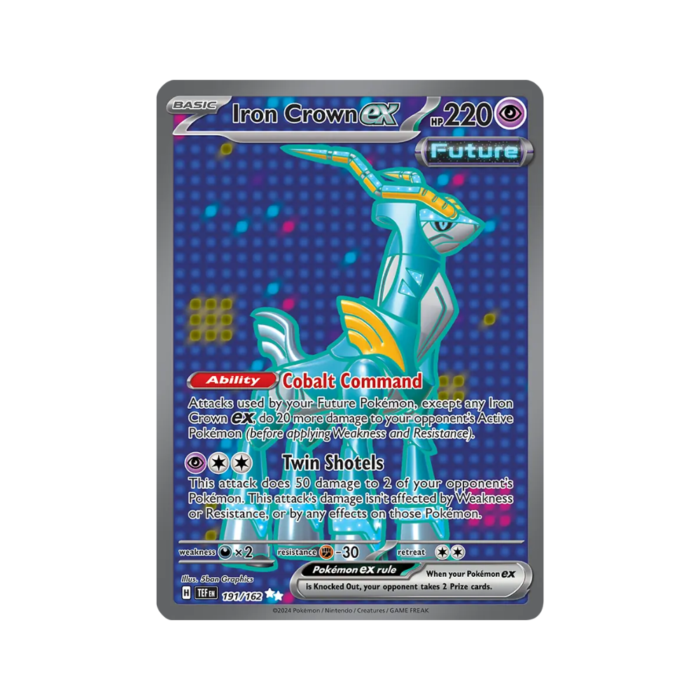2024 Pokemon SV Temporal Forces Iron Crown EX #191/162 NM