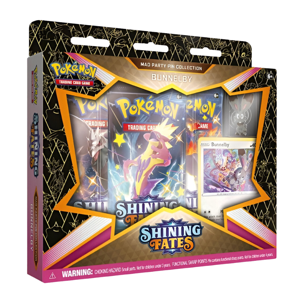 Pokemon TCG: Shining Fates Mad Party Pin Collection (Bunnelby)