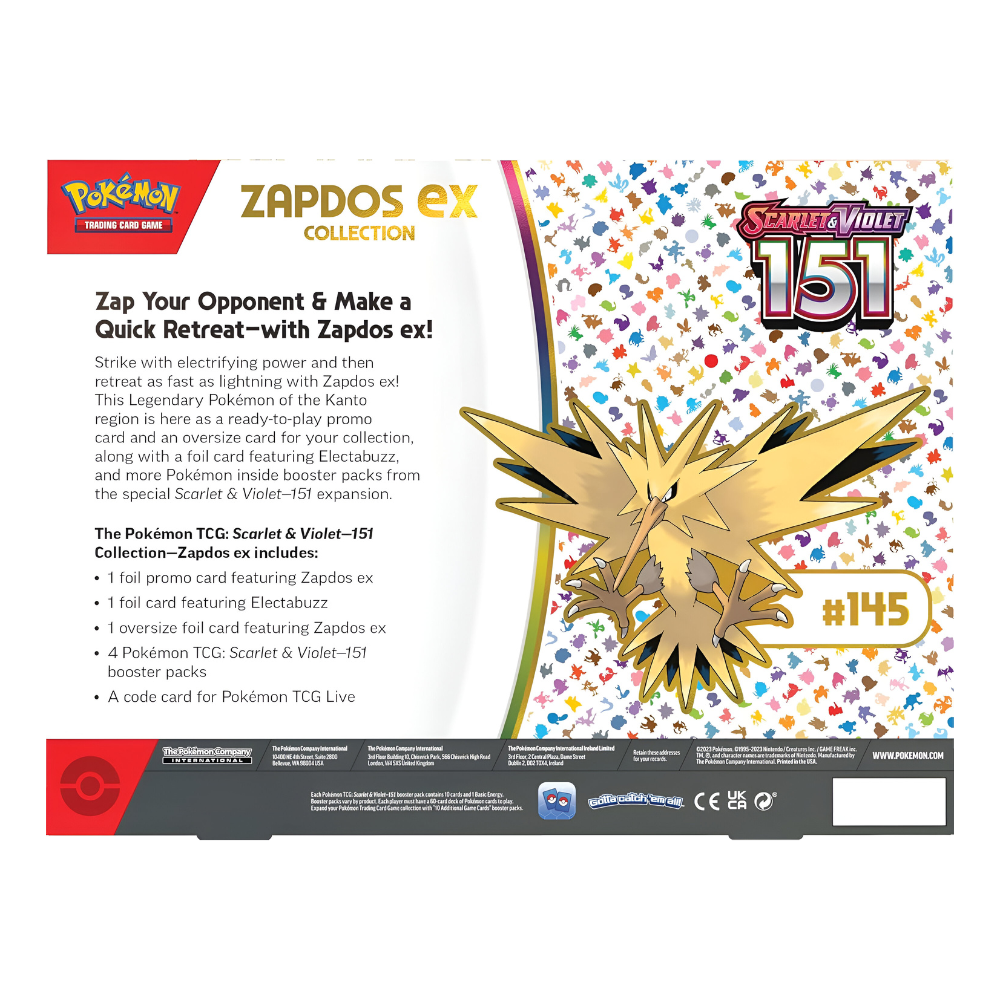 Pokemon Scarlet & Violet: 151 Zapdox EX Collection Box