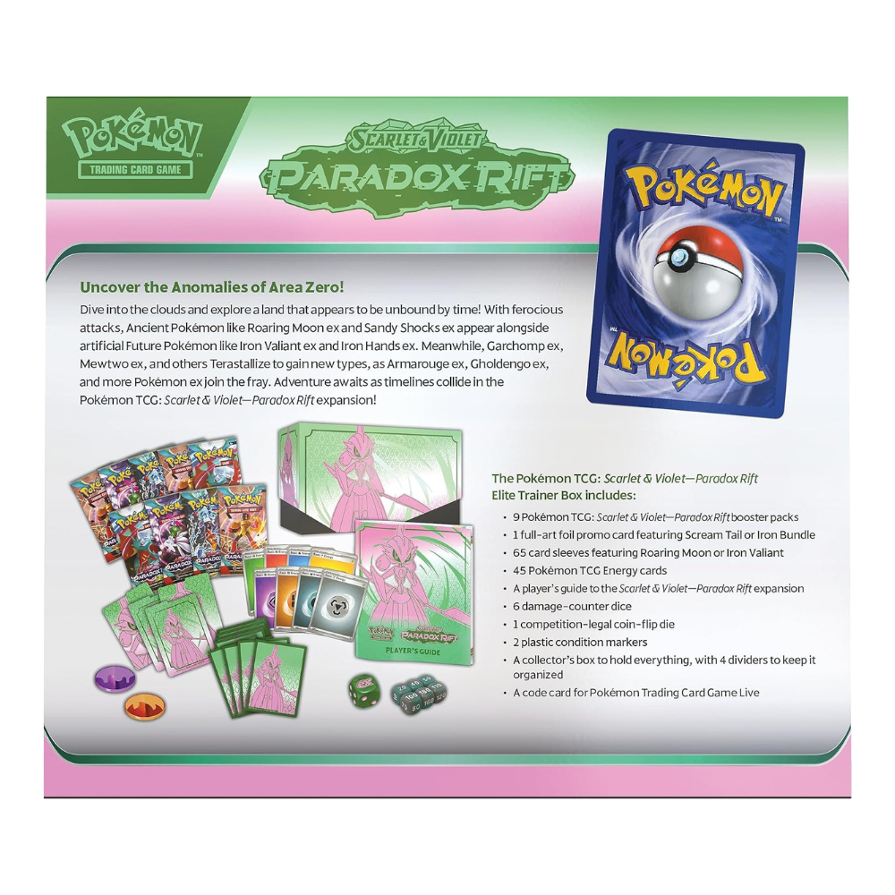 Pokemon Scarlet & Violet: Paradox Rift Elite Trainer Box - Iron Valiant