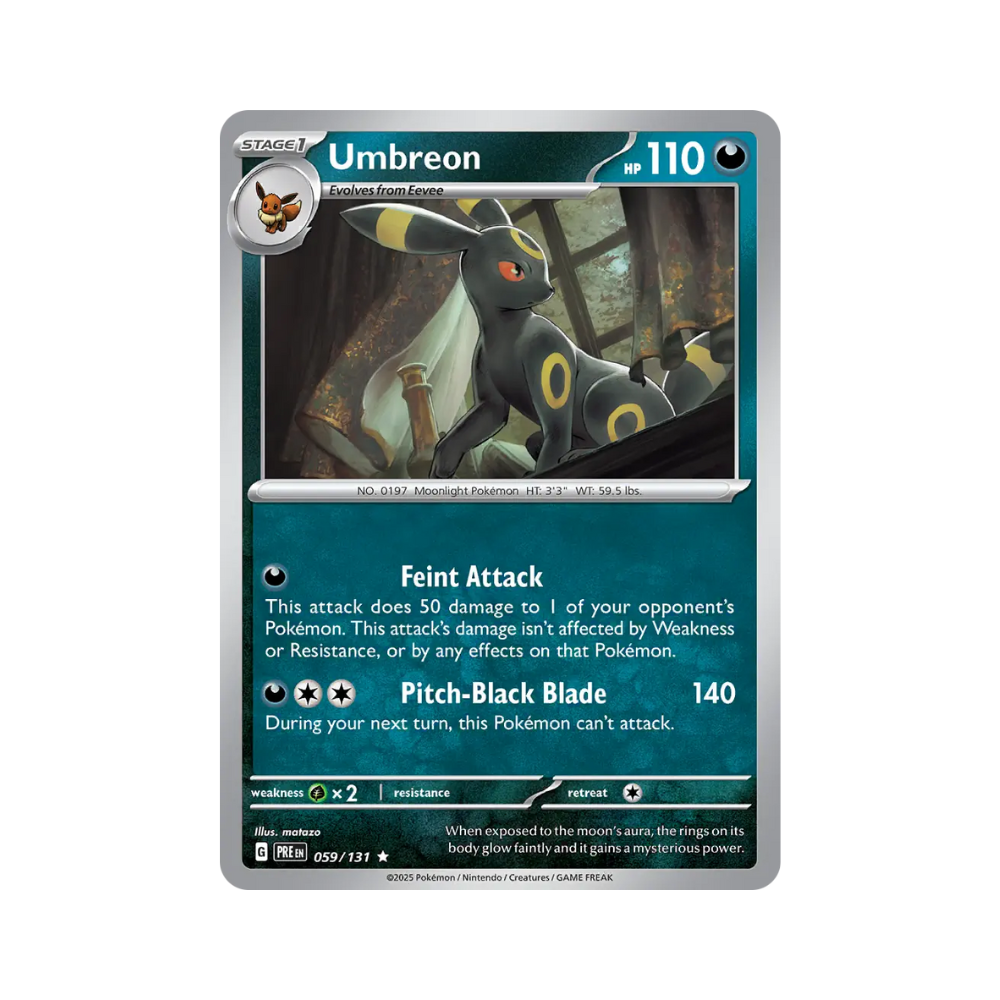 2025 Pokemon SV Prismatic Evolutions Umbreon #059/131 NM