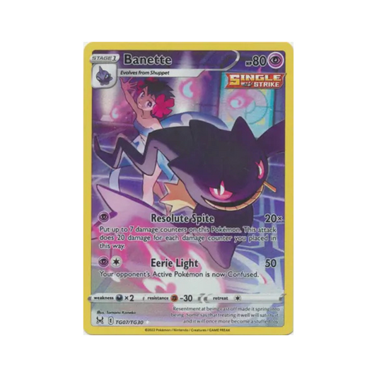 2022 Pokemon SWSH Lost Origin Banette #TG07/TG30 NM
