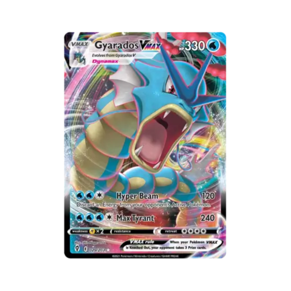2021 Pokemon SWSH Evolving Skies Gyarados VMax #029/203 NM