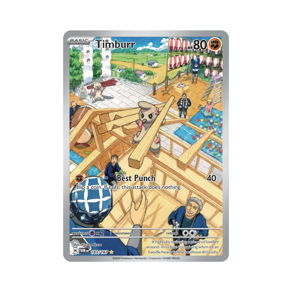2024 Pokemon SV Twilight Masquerade Timburr #183/167 NM