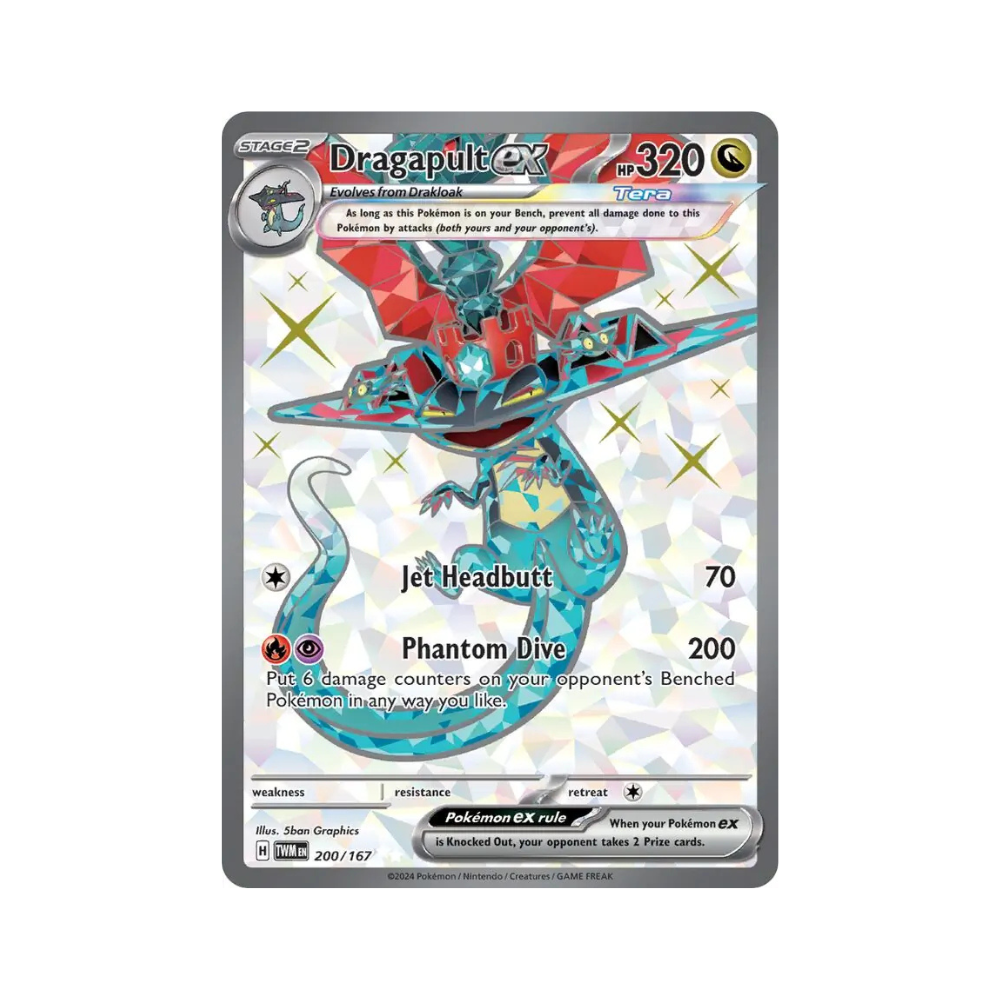 2024 Pokemon SV Twilight Masquerade Dragapult EX #200/167 NM