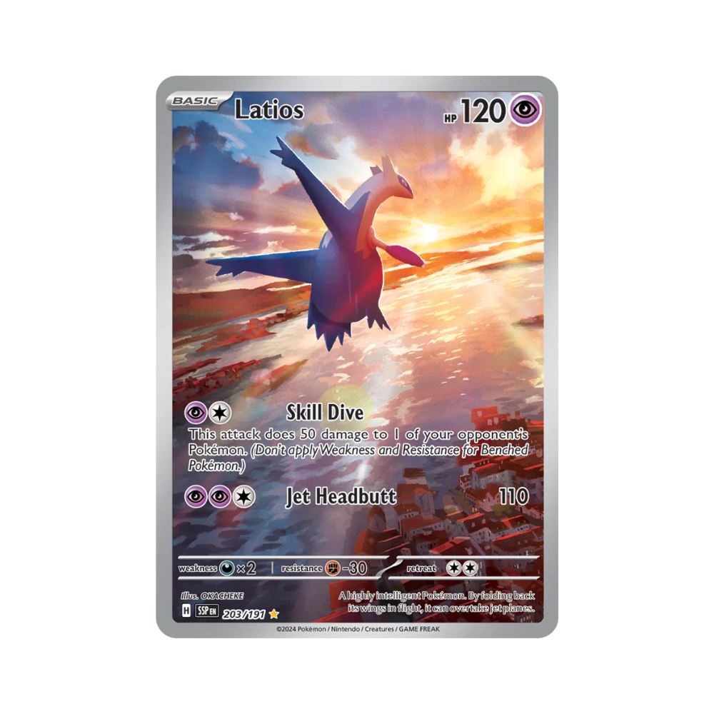 2024 Pokemon SV Surging Sparks Latios #203/191 NM