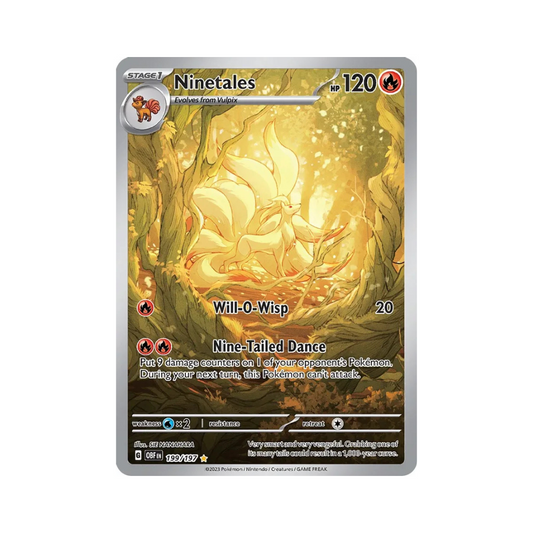 2023 Pokemon SV Obsidian Flames Ninetales #199/197 NM