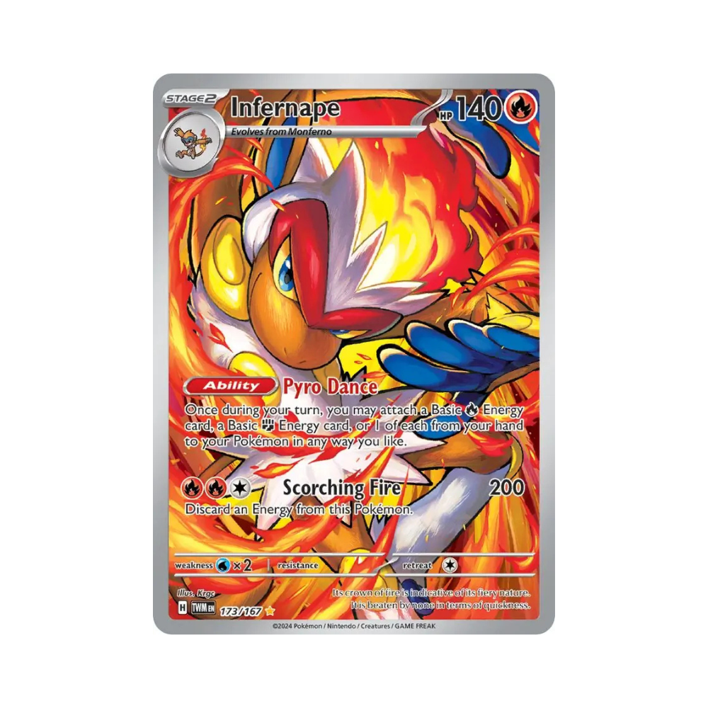 2024 Pokemon SV Twilight Masquerade Infernape #173/167 NM