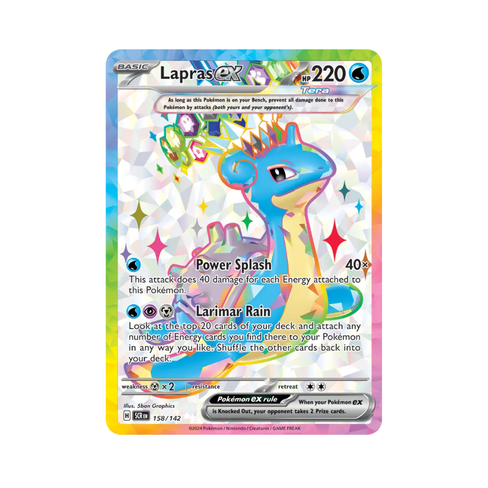 2024 Pokemon SV Stellar Crown Lapras EX #158/142 NM