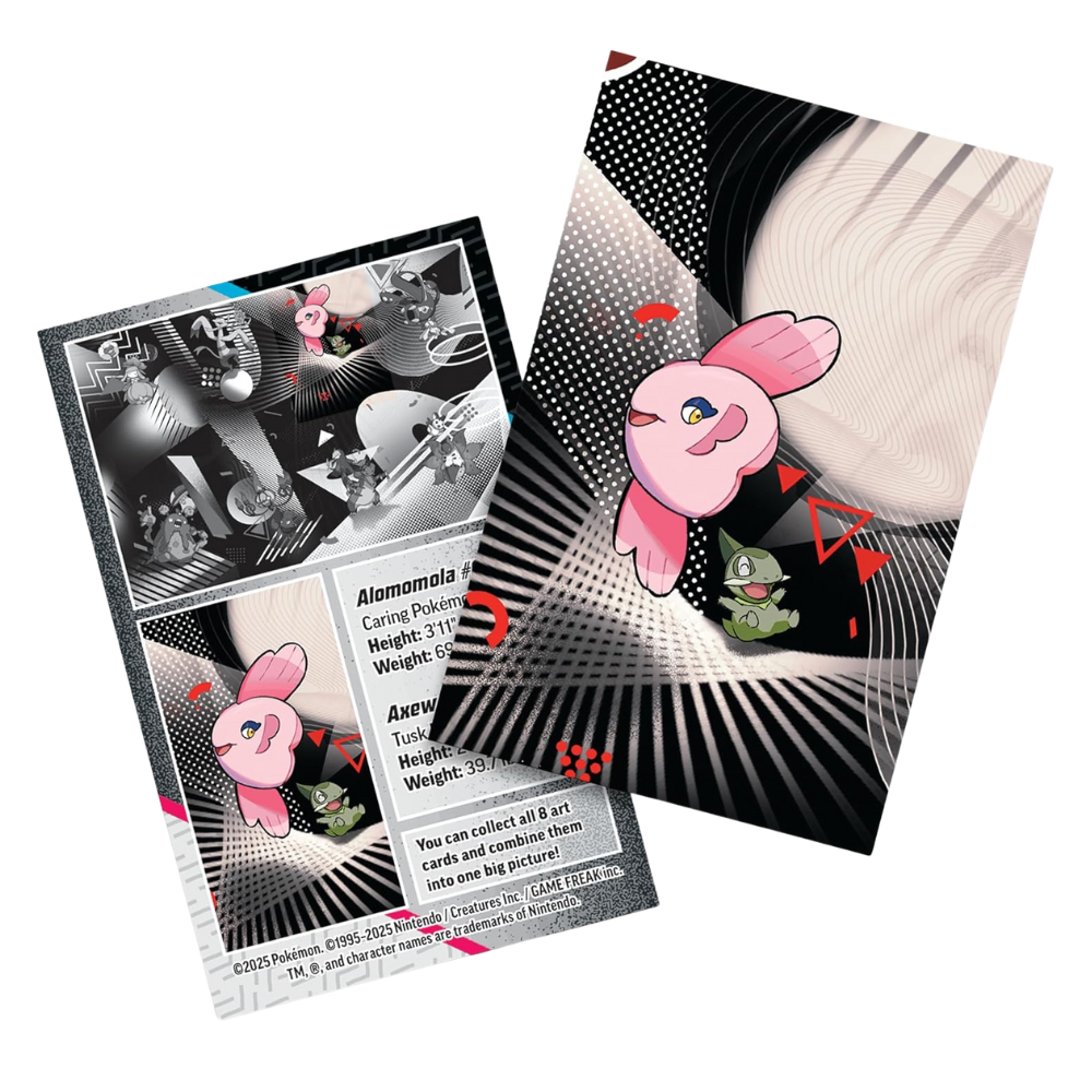 Pokemon - Scarlet & Violet - Black Bolt & White Flare - Unova Mini Tin  (Alomomola & Axew)
