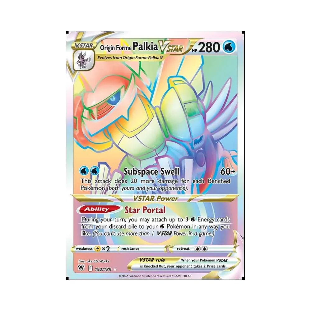 2022 Pokemon SWSH Astral Radiance Origin Forme Palkia VStar #192/189 NM