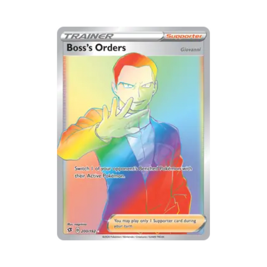 2020 Pokemon SWSH Rebel Clash Boss's Orders #200/192 NM