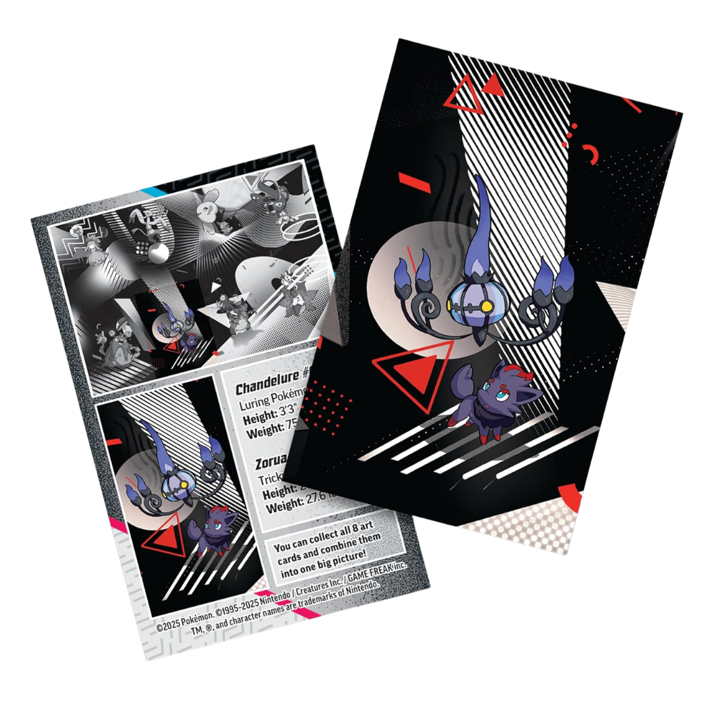Pokemon - Scarlet & Violet - Black Bolt & White Flare - Unova Mini Tin  (Chandelure & Zorua)