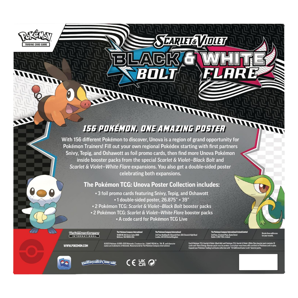 Pokemon Scarlet & Violet — Black Bolt & White Flare Poster Collection