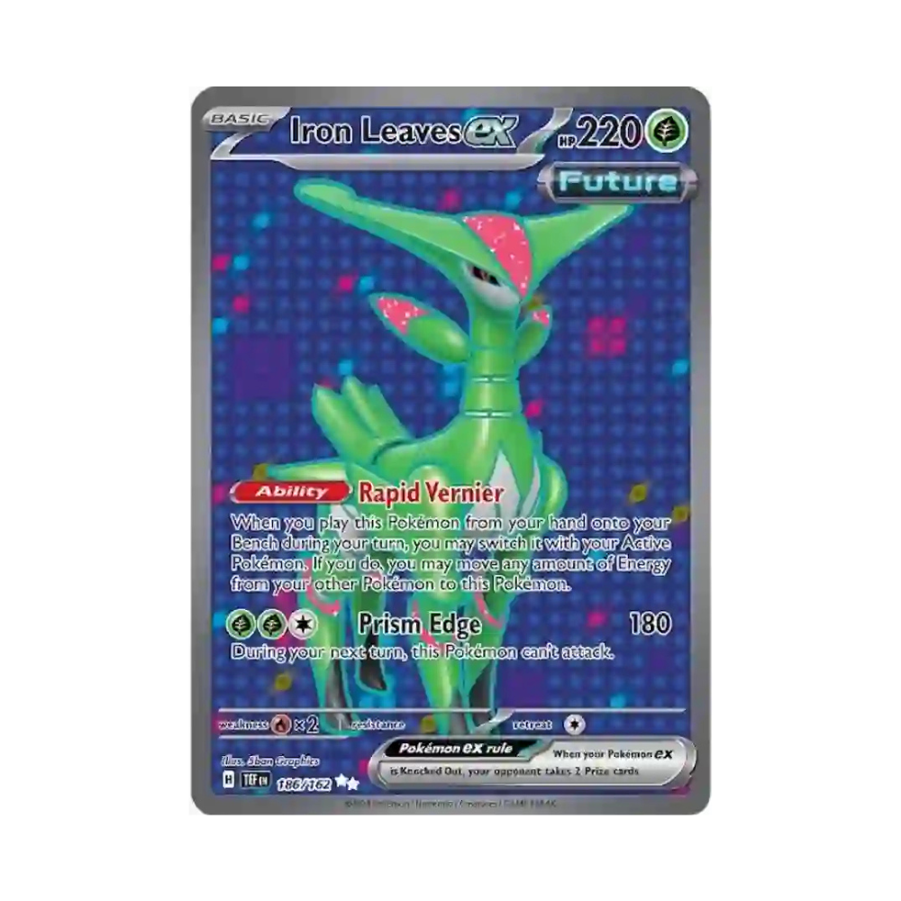 2024 Pokemon SV Temporal Forces Iron Leaves EX #186/162 NM